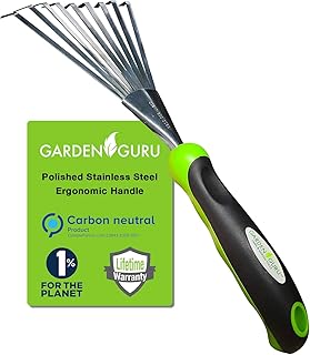 Trending on Amazon: Garden Guru Stainless Steel Hand Rake Soil Tiller with Ergonomic Handle, Great for Gardening, Cultivating, Loosening Soil & Spreading Mulch, Raking Flower Beds
