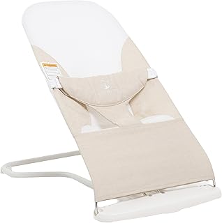 ComfyBumpy Ergonomic Baby Bouncer Seat - Safe, Portable Bouncing Chair with Adjustable Height Positions - Infant Bouncy Seat Perfect for Newborn Babies (Oatmeal)
