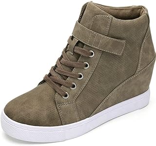 Price Drop: Women's Lace Up Wedge Sneakers High Top Fashion Sneakers Ankle Booties