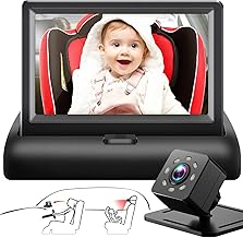 Baby Car Mirror with 4.3'' HD Night Vision Function Display, Safety Car Seat Camera with Wide Crystal Clear View, Easily Observe The Baby’s Move(Not USB)
