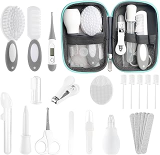 Trending on Amazon: Baby Healthcare and Grooming Kit for Newborn Kids, 24PCS Upgraded Safety Baby Care Kit, Newborn Nursery Health Care Set, Baby Care Product (Grey White)