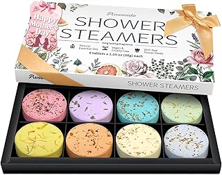 Shower Steamers Aromatherapy Birthday Gifts for Women - 8 Pcs Mothers Day Gifts for Mom Wife Daughter Grandma, Self Care with Natural Essential Oils Relaxation Home Spa Gift Set
