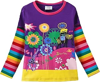 🌈 Rainbow Bright: Score This Adorable Girls' Long Sleeve Top for Just $10.79!