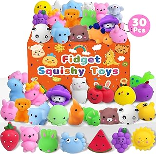 This Solves the Problem: 30 Pack Squishy Toys, Random Kawaii Party Favors for Kids 3-5, 4-8, 8-12, Treasure Box Toys for Classroom Prizes, Mini Birthday Gifts Goodie Bag Stuffers Bulk Fidget Squeeze Toy