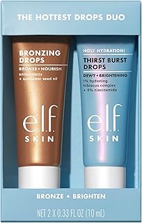 e.l.f. SKIN The Hottest Drops Duo, Holy Hydration! Thirst Burst & Bronzing Skincare Set, For A Dewy, Sun-Kissed Look, Vegan & Cruelty-Free