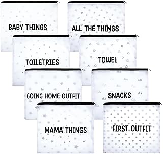 8 Packs Hospital Bags for Labor and Delivery Diaper Bag Organizing Pouches Travel Maternity Bag 8 Sorts Hospital Bag Essentials for Baby, Expecting Moms and New Mothers Mommy, 10.63 x 9.25 Inches