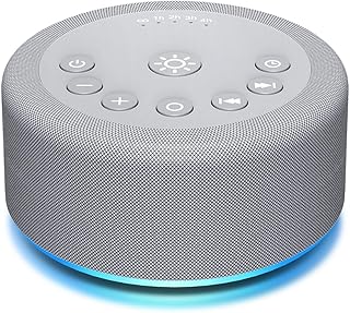 Sound Machine Night Light White Noise Brown Noise Machine 30 Non Looping Sounds 12 Lights 5 Timers 36 Adjustable Volume Memory Function Sleep Sounds Machine for Baby Kids Adult & Home Office Travel