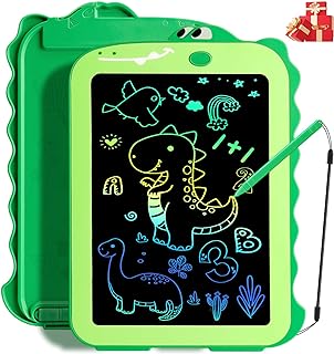 Teriph LCD Writing Tablet for Kids, Colorful Toddlers Toys Drawing Board, Educational Kid Toys, Doodle Pad Dinosaur Toy for 3 4 5 6 7 8 Year Old Boys Girls Birthday Party Xmas,8.5inch & Green