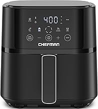 Pregnancy Hack: Chefman Air Fryer – 4 QT Compact Airfryer for Quick & Easy Meals in Minutes, Features Hi-Fry Technology for Extra Crisp, Touchscreen Controls with 4 Presets, Nonstick & Dishwasher Safe Basket - Black
