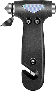 Gadgets Emergency Kit - Inside Car Seat Belt Cutter & Window Breaker, Black