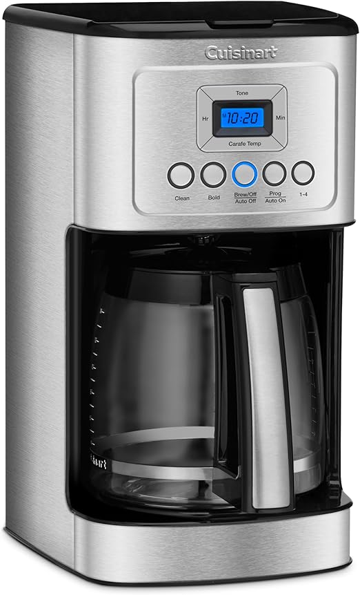 Amazon Deal Alert: Cuisinart 14-Cup Coffee Maker, Programmable PerfecTemp Glass Carafe Coffee Machine with 1-4 Cup Setting, Brew Strength Control and Pause, Stainless Steel, DCC-3200NAS