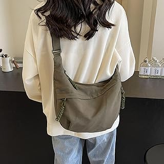 Perfect Gift Idea: Nylon Crossbody Bags for Women, Slouchy Hobo Shoulder Bag with Multiple Pockets Spacious Purse for Work Travel Gym Daily Use