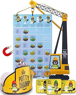 Potty Training Chart with 35 Stickers, 3 Reminder Stickers and Crown for Toddlers Boys and Girls - Potty Training Rewards for Kids - Crane