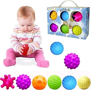 Sensory Balls for Baby Sensory Baby Toys 6 to 12 Months for Toddlers 1-3, Bright Color Textured Multi Soft Ball Gift Sets, Montessori Toys for Babies 6-12 Months Infant Toys (6 Pack)
