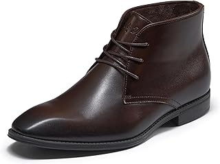 Men's Lightweight Dress Boots Leather Ankle Oxford Boot