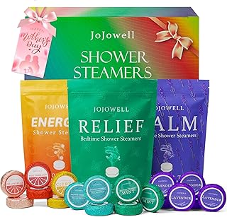 JoJowell Shower Steamers Aromatherapy - 18 Pack Birthday Gifts for Women Men, Mothers Day Gifts for Mom Wife Grandma from Daughter Son, Self Care with Natural Essential Oils Relaxation Home SPA