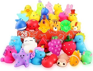 Perfect Gift Idea: nobasco Squishies, 26 Pack Mochi Squishy Toys - Kawaii Cat Squishys Slow Rising Animals - Party Favors, Goodie Bag, Birthday Gifts, Mini Squishies Stress Reliever Toy