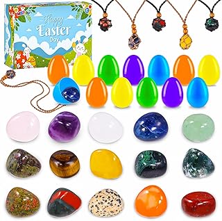 Is It Worth Buying: MGparty 15 Pack Prefilled Easter Eggs with Gemstone Crystals, Filled Easter Eggs for Kids Teens, Easter Egg Fillers, Gemstone Easter Eggs, Basket Stuffers, Egg Hunt Prizes, Party Favors, Easter Toys