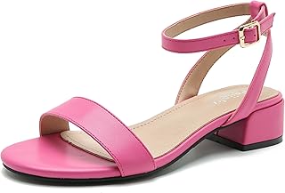 Amazon Deal Alert: Women's Ankle Strap Sandals, Low Block Heel, Open Toe Summer Dress Shoes with Buckle Closure