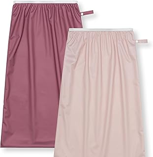 Nora's Nursery Pail Liner for Cloth Diapers - Reusable and Washable - Fits all Standard Diaper Pails - Waterproof Pail Liner with Strap for Diaper Pails & Laundry (Rose- 2 Pk)