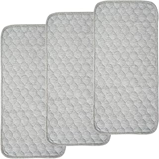 BlueSnail Quilted Thicker Waterproof Changing Pad Liners 3 Count(Gray 13” x 27”)