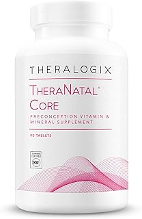 Theralogix TheraNatal Core Preconception Vitamin Supplement - 90-Day Supply - Prenatal Vitamins & Fertility Supplement for Women with Folate, Vitamin D3, Choline & More* - NSF Certified - 90 Tablets