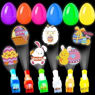 Is It Worth Buying: 30 Pack Easter Eggs Fillers with Finger Lights, Easter Toys Glow In The Dark Easter Basket Stuffers for Boys Girls, Non Candy Easter Gifts for Kids Party Favors Classroom Prize