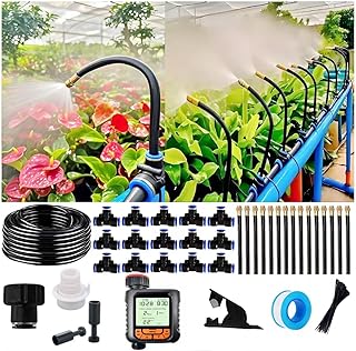 This Solves the Problem: ​​Drip Irrigation Kit Automatic Watering System for Potted Plants, 360 Degree Adjustable Copper Micro Sprinklers, Quick Connect Tubing Fittings for Garden, Lawn, Patio, Balcony(Timer Ⅱ)