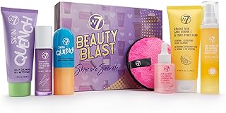 W7 Beauty Blast Skincare Secrets Set - Complete Full Size Skincare Routine with Day Cream, Serum, Cleansers, Toner Mist, Eye Cream and Makeup Remover Pad