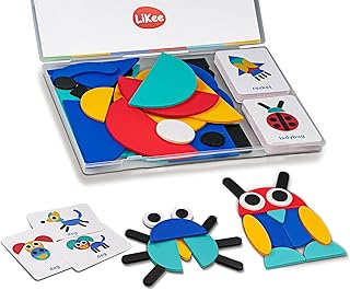 Hidden Gem Find: LiKee Open Ended Wooden Shape Puzzles (36 Blocks&60 Cards) for Toddlers 3+ Years Old, Montessori Development Toys Preschool Education Activity Travel Toy Board Games for Kids 4-8 Yrs