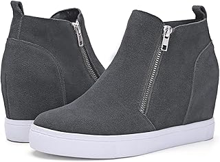 Is It Worth Buying: Women's Wedge Sneakers Hidden Heel Platform Wedge Booties Hidden Wedgie Sneakers