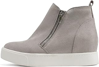 Taylor Hidden Wedge Sole Booties Ankle Heels Sneaker Shoes Side Zipper