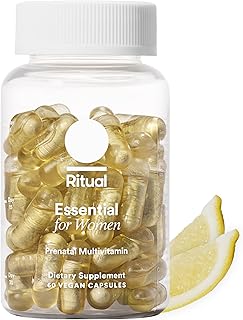 Ritual Prenatal Multivitamin For Women - Key Essential Vitamins and Minerals To Support Mom and Baby During Pregnancy* - Folate, Choline, Omega-3 DHA, Iron - Vegan - Citrus - 60 Capsules - 30 Servings