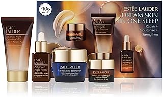 Is It Worth Buying: Estée Lauder Dream Skin In One Sleep 4-Piece Skincare Set | Repair + Moisturize + Strengthen | Includes Cleanser 1 Fl Oz, Face Serum 0.5 Fl Oz, Moisturizer 0.5 Ounce & Overnight Treatment 0.24 Fl Oz