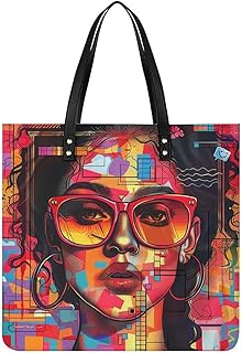 Contains Many Hearts Work Tote Bag for Women Leather Shoulder Bag with Magnetic Buckle Purse And Handbags
