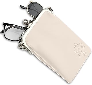 Double Eyeglass Case for Women - Small Vegan Leather Crossbody Phone Bag - Soft Versatile Sunglass & Cell Phone Purse