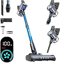 Budget Find You Need: Cordless Vacuum Cleaner, 8-in-1 Cordless Stick Vacuum Cleaner with 3 Suction Modes, Up to 45mins Runtime, Rechargeable, Self-Standing, Wireless Vacuum Cleaners for Home Pet Hair Carpet Car Hard Floor