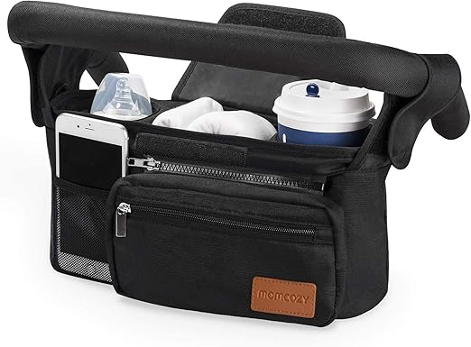 Amazon Deal Alert: Momcozy Universal Stroller Organizer with Insulated Cup Holder Detachable Phone Bag & Shoulder Strap, Fits for Stroller like Uppababy, Baby Jogger, Britax, BOB, Umbrella and Pet Stroller