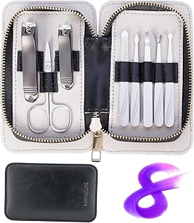 Manicure Set 8 in 1 Stainless Steel Nail Clippers for Men，Manicure Kit for Women，Nail Grooming Kit，Nail Clipper Set，Personal Care Tools