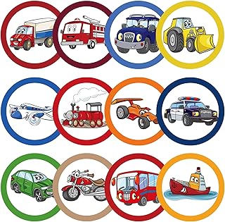 Chinco 120 Pcs Pee Targets for Boys Training Toilet Tinkle Flushable Paper Stickers You Pee on Boys Potty Training Targets Potty Aids Flushable Chart for Toddlers Use(Cars Styles)