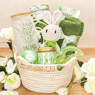 Elysirise New Mom Gifts,Mothers Day Gift for New Mom,Baby Shower Gifts for Mom and Baby,Pregnancy Gift for Expecting Mommy,9-Piece Care Basket for First-Time Moms