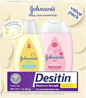 Amazon Deal Alert: Johnson's Baby Care Essentials Gift Set, Body Lotion, & Zinc Oxide Diaper Rash Paste for Baby's Delicate Skin, Value Pack, Travel-Size, Bath Essentials Must Haves, Baby Gifts, 3 Items