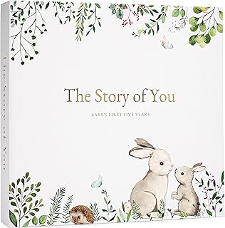 Keepsake Memory Book for Baby Boy or Girl Timeless First 5 Year Baby Book A Milestone Book to Record Every Event from Birth to Age 5 Gender Neutral Journal Scrapbook Photo Album
