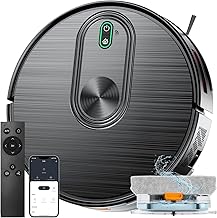 XIEBro Robot Vacuum and Mop Combo, 6500Pa Strong Suction, 2 in 1 Robotic Vacuum with Gyro Inertial Navigation, 200 Min Runtime, App/Wi-Fi/Voice Control, Slim, for Pet Hair, Hard Floor, Carpet