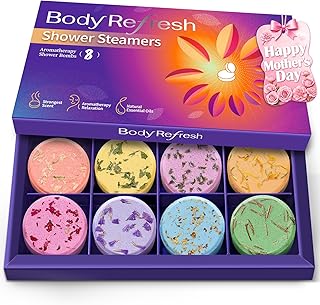 Shower Steamers Aromatherapy - 8 Pack Shower Bombs with Essential Oils, Mothers Day Gifts for Mom Wife, Birthday Gifts for Women Self Care Relaxation Home SPA Stress Relief Teacher Appreciation Gift