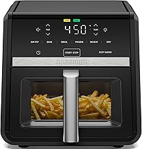 Chefman Air Fryer 9 Qt | TurboFry 7-in-1 High-Powered 450°F Cooking for Crispier and Even Results | XL Basket with Viewing Window | Air Fry, Bake, Broil, Reheat, Dehydrate, Defrost, Keep Warm