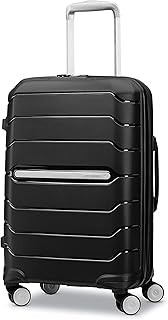 Freeform Hardside Carry-On Luggage with Spinner Wheels - Hardshell Suitcase - TSA, Airline-Approved - Expandable Hard Shell, Smooth Rolling Wheels for Lightweight Travel – Black