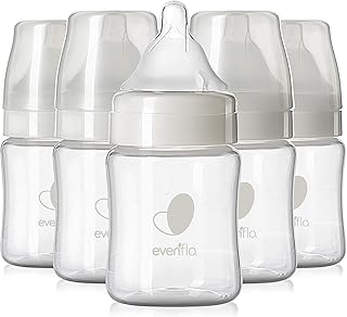Evenflo Feeding Premium Proflo Venting Balance Plus Wide Neck Baby, Newborn and Infant Bottles - Developed by Pediatric Feeding Specialists - 5 Ounce (Pack of 6)