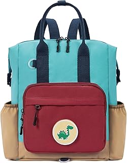 Toddler Backpack Kids Backpacks For Boys Preschool Kindergarten Elementary Daycare Backpack For School & Travel Bookbag with 4 Detachable Cute Patches