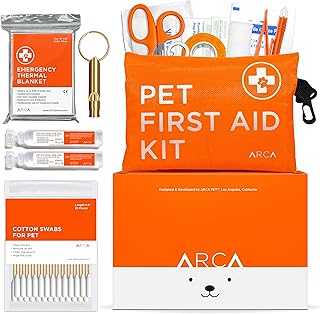 _SKIP_Dog First Aid Kit - Pet Emergency Kit - Water Resistant High Visibility Reflective First Aid Pouch Dog Camping Essentials for Hiking, Backpacking, Sports, Hunting